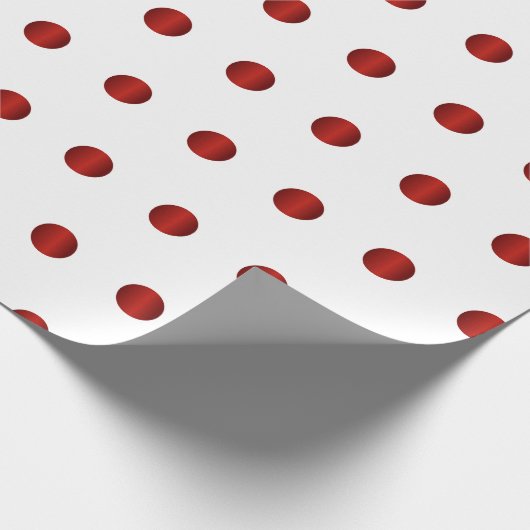Red Polka Dots Pattern Cadeaupapier (Hoek)