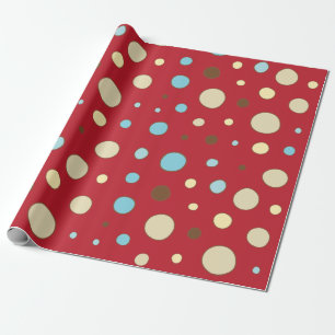 Red Polka Dots Pattern Cadeaupapier