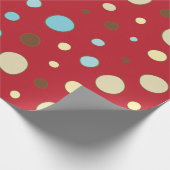 Red Polka Dots Pattern Cadeaupapier (Hoek)