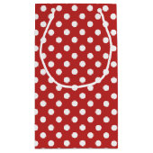 Red Polka Dots Pattern Klein Cadeauzakje (Achterkant)