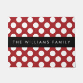 Red Polka Dots, Polka Dot Pattern, Jouw naam Deurmat (Voorkant)