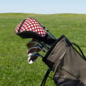 Red Polka Dots, Polka Dot Pattern, Jouw naam Golfheadcover (Insitu)