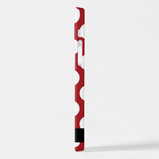 Red Polka Dots, Polka Dot Pattern, Jouw naam iPhone Hoesje (Linkerkant)