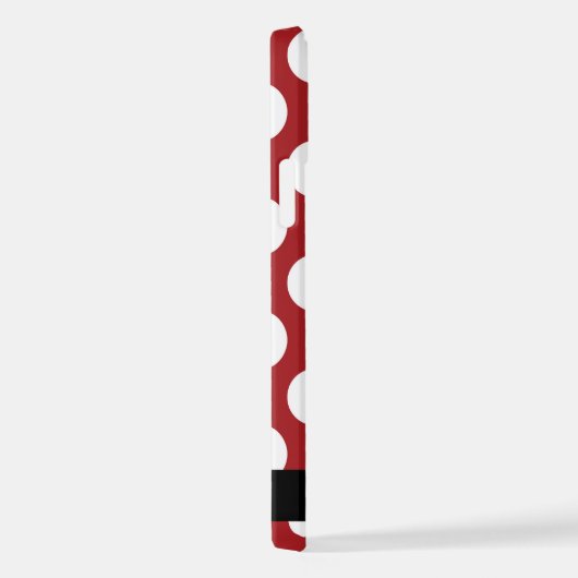 Red Polka Dots, Polka Dot Pattern, Jouw naam iPhone Hoesje (Rechterkant)