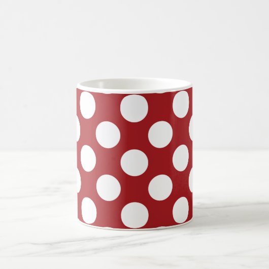 Red Polka Dots, Polka Dot Pattern, Jouw naam Koffiemok (Center)