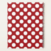 Red Polka Dots, Polka Dot Pattern, Jouw naam Planner (Achterkant)