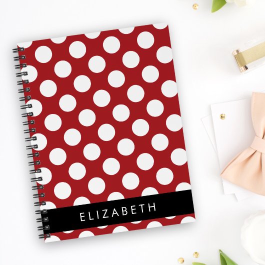 Red Polka Dots, Polka Dot Pattern, Jouw naam Planner
