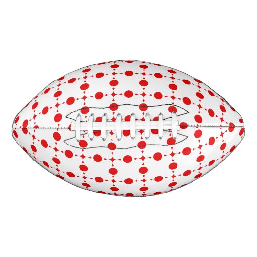 Red Polka Dots, Polka Dot Pattern, Stippen, gedopt American Football (Voorkant)
