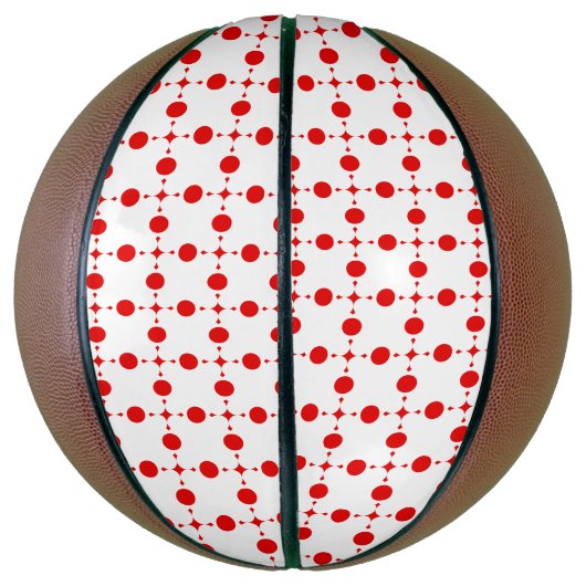 Red Polka Dots, Polka Dot Pattern, Stippen, gedopt Basketbal (Verticaal)