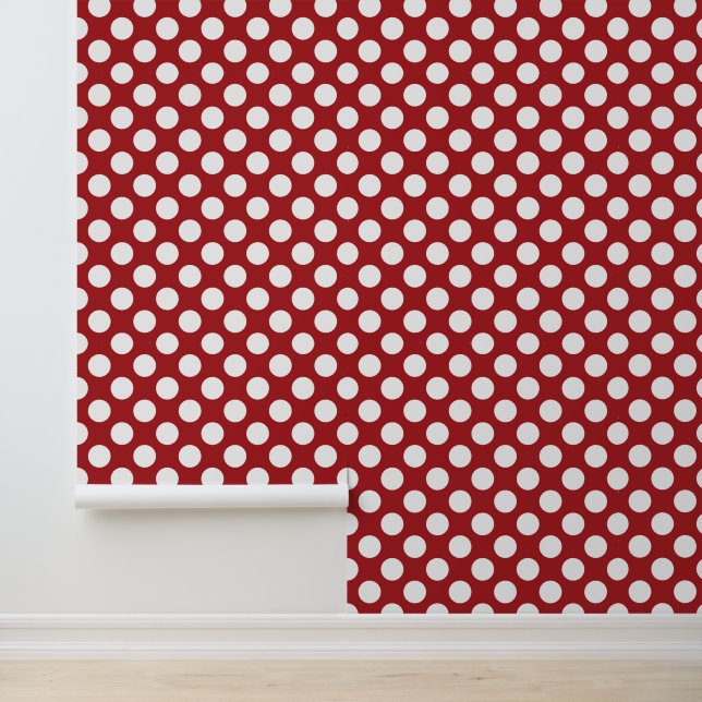 Red Polka Dots, Polka Dot Pattern, Stippen, gedopt Behang (Applicatie)
