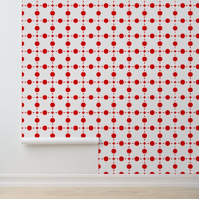 Red Polka Dots, Polka Dot Pattern, Stippen, gedopt Behang (Applicatie)
