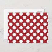 Red Polka Dots, Polka Dot Pattern, Stippen, gedopt Briefkaart (Voorkant / Achterkant)