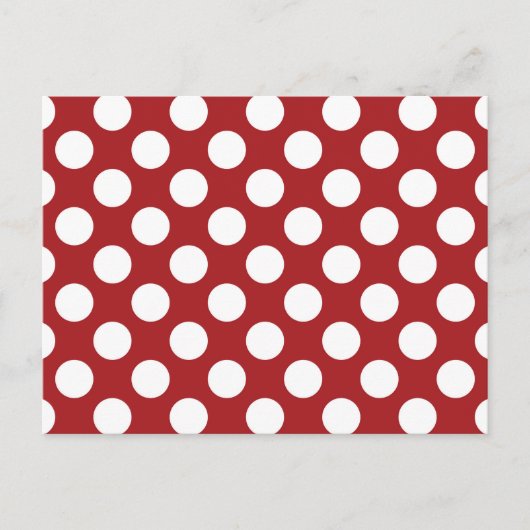 Red Polka Dots, Polka Dot Pattern, Stippen, gedopt Briefkaart (Voorkant)