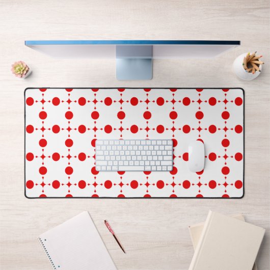 Red Polka Dots, Polka Dot Pattern, Stippen, gedopt Bureaumat (Kantoor 1)