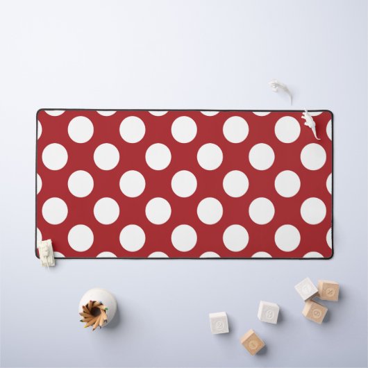 Red Polka Dots, Polka Dot Pattern, Stippen, gedopt Bureaumat (Kindertafel)