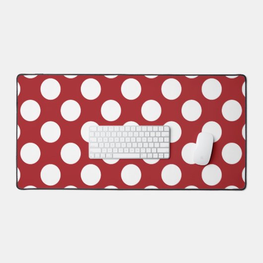Red Polka Dots, Polka Dot Pattern, Stippen, gedopt Bureaumat (Keyboard & Muis)