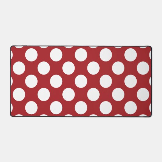 Red Polka Dots, Polka Dot Pattern, Stippen, gedopt Bureaumat (Voorkant)