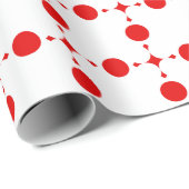Red Polka Dots, Polka Dot Pattern, Stippen, gedopt Cadeaupapier (Rol Hoek)