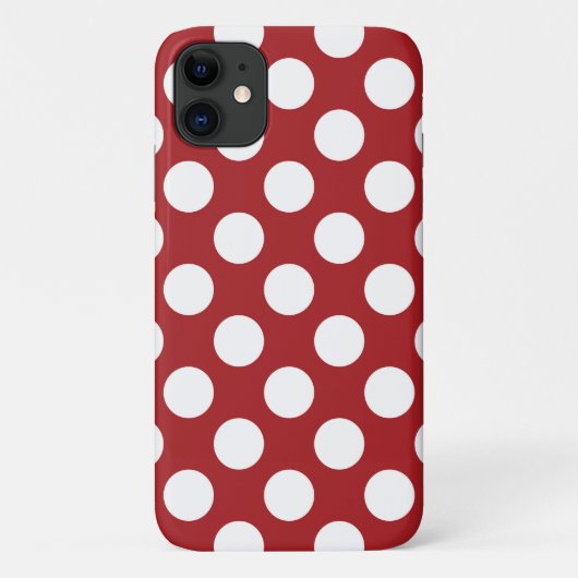 Red Polka Dots, Polka Dot Pattern, Stippen, gedopt Case-Mate iPhone Case (Achterkant)