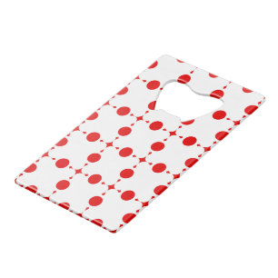 Red Polka Dots, Polka Dot Pattern, Stippen, gedopt Creditkaart Flessenopener