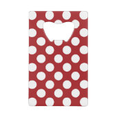 Red Polka Dots, Polka Dot Pattern, Stippen, gedopt Creditkaart Flessenopener (Voorkant)
