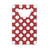 Red Polka Dots, Polka Dot Pattern, Stippen, gedopt Creditkaart Flessenopener (Achterkant)