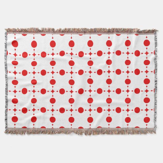 Red Polka Dots, Polka Dot Pattern, Stippen, gedopt Deken (Voorkant)