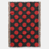 Red Polka Dots, Polka Dot Pattern, Stippen, gedopt Deken (Voorkant Verticaal)