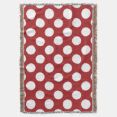 Red Polka Dots, Polka Dot Pattern, Stippen, gedopt Deken (Voorkant Verticaal)