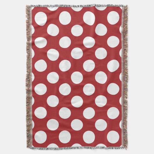 Red Polka Dots, Polka Dot Pattern, Stippen, gedopt Deken (Voorkant Verticaal)