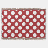 Red Polka Dots, Polka Dot Pattern, Stippen, gedopt Deken (Voorkant)