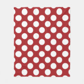 Red Polka Dots, Polka Dot Pattern, Stippen, gedopt Fleece Deken (Voorkant)