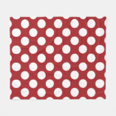 Red Polka Dots, Polka Dot Pattern, Stippen, gedopt Fleece Deken (Voorkant (Horizontaal))