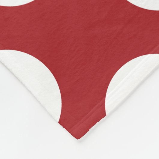 Red Polka Dots, Polka Dot Pattern, Stippen, gedopt Fleece Deken (Hoek)