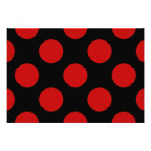 Red Polka Dots, Polka Dot Pattern, Stippen, gedopt Foto Afdruk (Voorkant)
