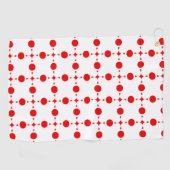 Red Polka Dots, Polka Dot Pattern, Stippen, gedopt Golfhanddoek (Horizontaal)