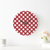 Red Polka Dots, Polka Dot Pattern, Stippen, gedopt Grote Klok (Huis)
