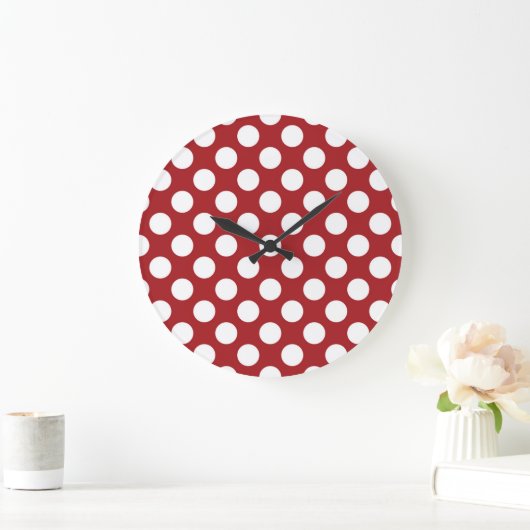 Red Polka Dots, Polka Dot Pattern, Stippen, gedopt Grote Klok (Huis)