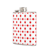 Red Polka Dots, Polka Dot Pattern, Stippen, gedopt Heupfles (Links)