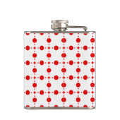 Red Polka Dots, Polka Dot Pattern, Stippen, gedopt Heupfles (Achterkant)