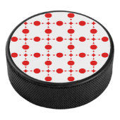 Red Polka Dots, Polka Dot Pattern, Stippen, gedopt Hockey Puck (3/4)