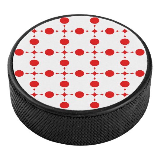 Red Polka Dots, Polka Dot Pattern, Stippen, gedopt Hockey Puck (3/4)