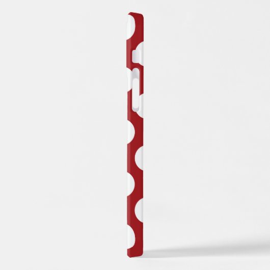 Red Polka Dots, Polka Dot Pattern, Stippen, gedopt iPhone Hoesje (Linkerkant)