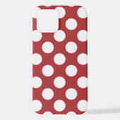 Red Polka Dots, Polka Dot Pattern, Stippen, gedopt iPhone Hoesje (Achterkant)