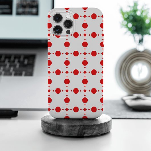 Red Polka Dots, Polka Dot Pattern, Stippen, gedopt iPhone Hoesje