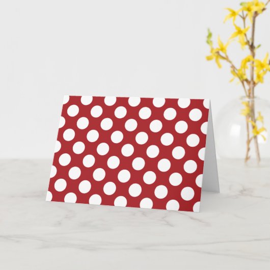 Red Polka Dots, Polka Dot Pattern, Stippen, gedopt Kaart (Gele Bloem)