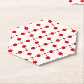 Red Polka Dots, Polka Dot Pattern, Stippen, gedopt Kartonnen Onderzetters (Schuin)