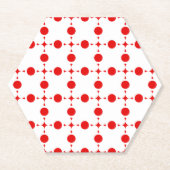 Red Polka Dots, Polka Dot Pattern, Stippen, gedopt Kartonnen Onderzetters (Voorkant)