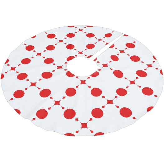 Red Polka Dots, Polka Dot Pattern, Stippen, gedopt Kerstboom Rok (Gekanteld)