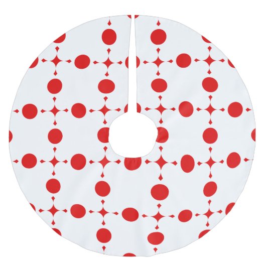Red Polka Dots, Polka Dot Pattern, Stippen, gedopt Kerstboom Rok (Voorkant)